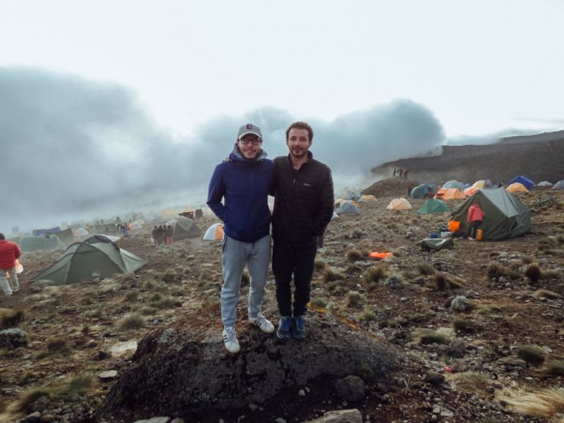 Smiling guys at Kilimanjaro camp