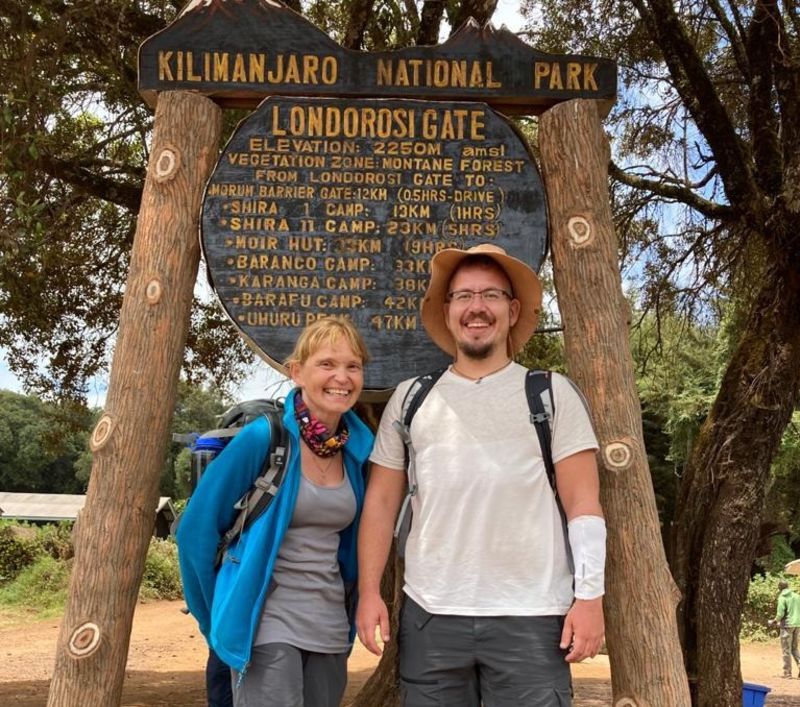 Martina & Benji - Londorossi Gate on Kilimanjaro