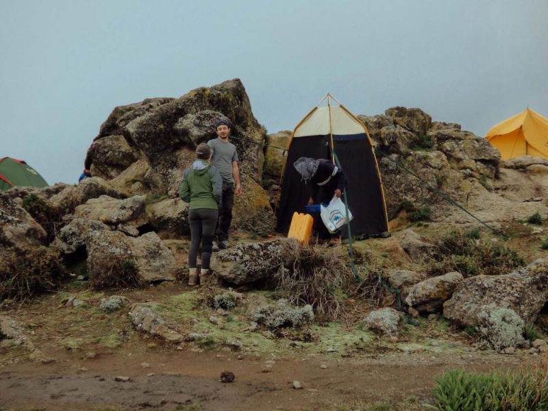 Follow Alice toilet tent on Mt Kilimanjaro
