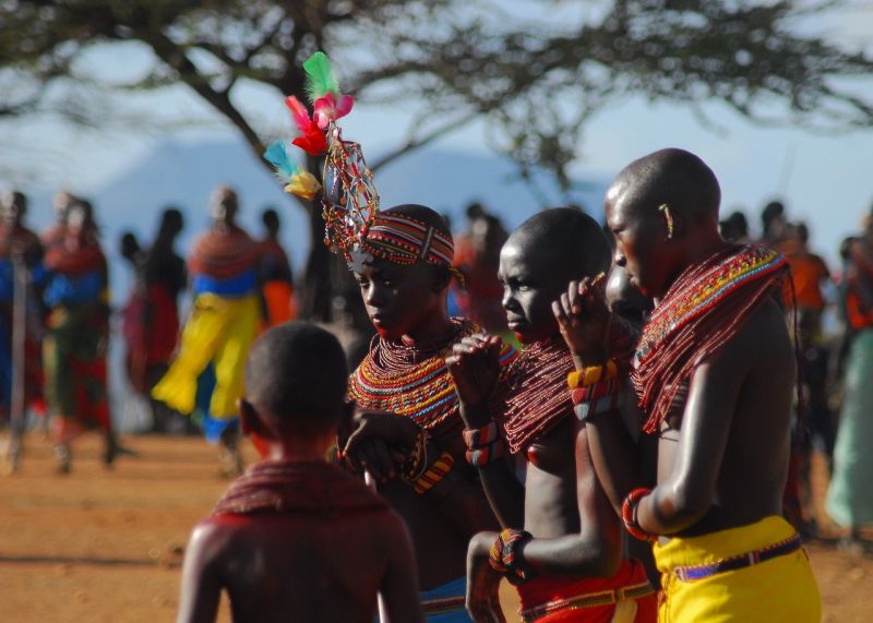samburu-teenager in traditional garb Kenya