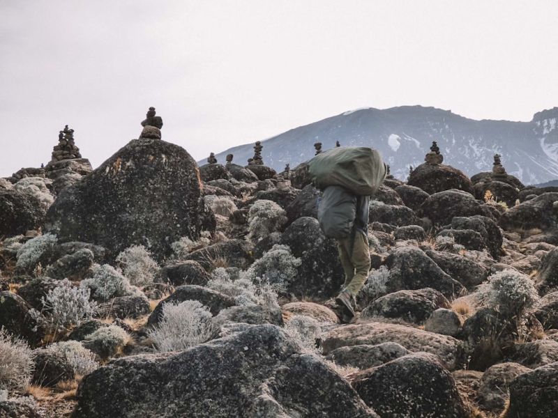 Kilimanjaro trek porter adventure climb