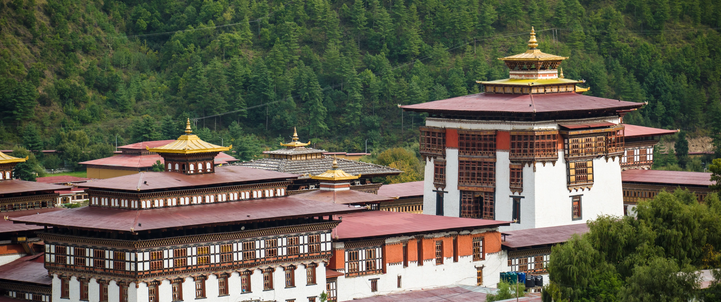 Buddha dordenma statue with monks and tourists in Thimphu, Bhutan