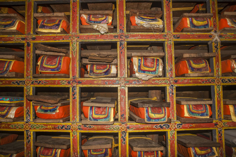 Sacred books in Pangboche monastery, EBC trek