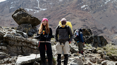 Trekkers on Mount Kilimanjaro