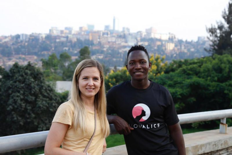 Dan and guest in Kampala