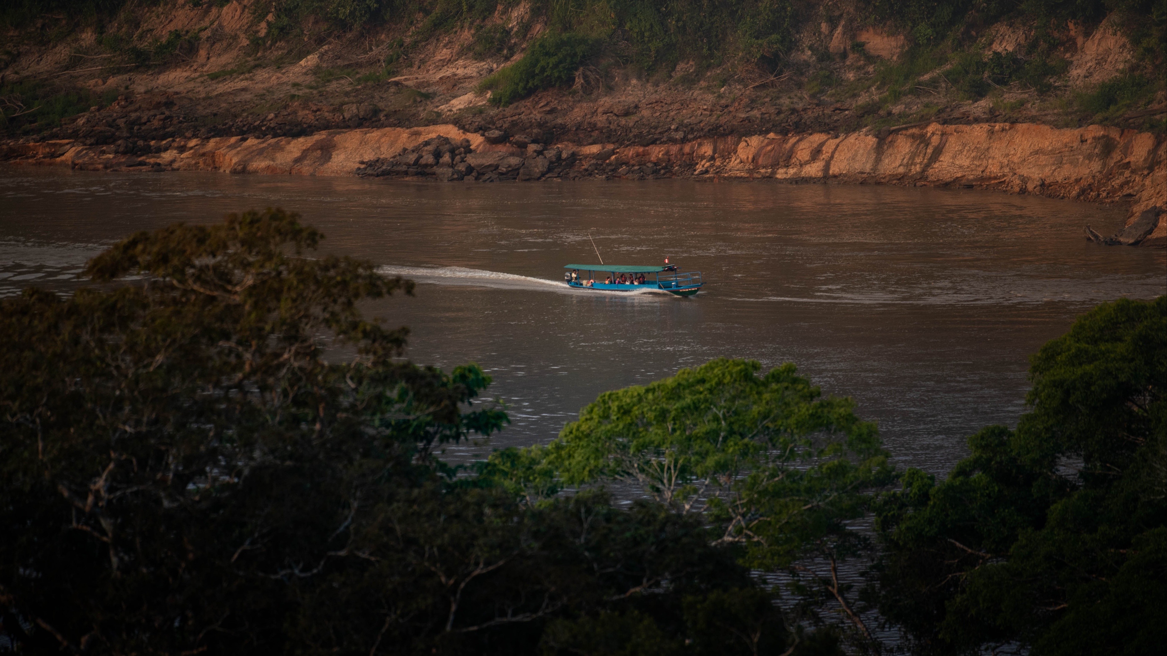 Tambopata river journey in Peru Amazon rainforest