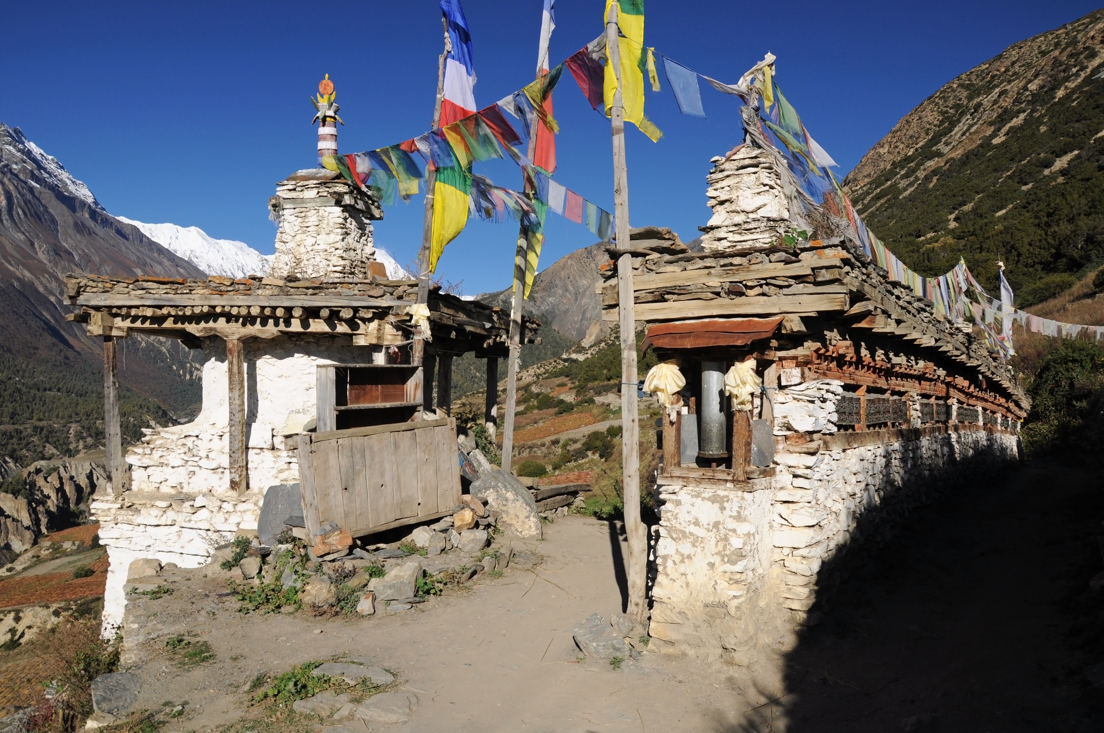 Old Buddhist Monastery in Braga, Annapurna circuit trek, Nepal