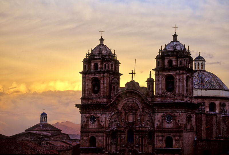 Spanish colonial church in Cusco, Peru 