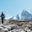 Female trekker on Everest Base Camp trek near Dingboche, Nepal. Ama Dablam 6,812 m in background