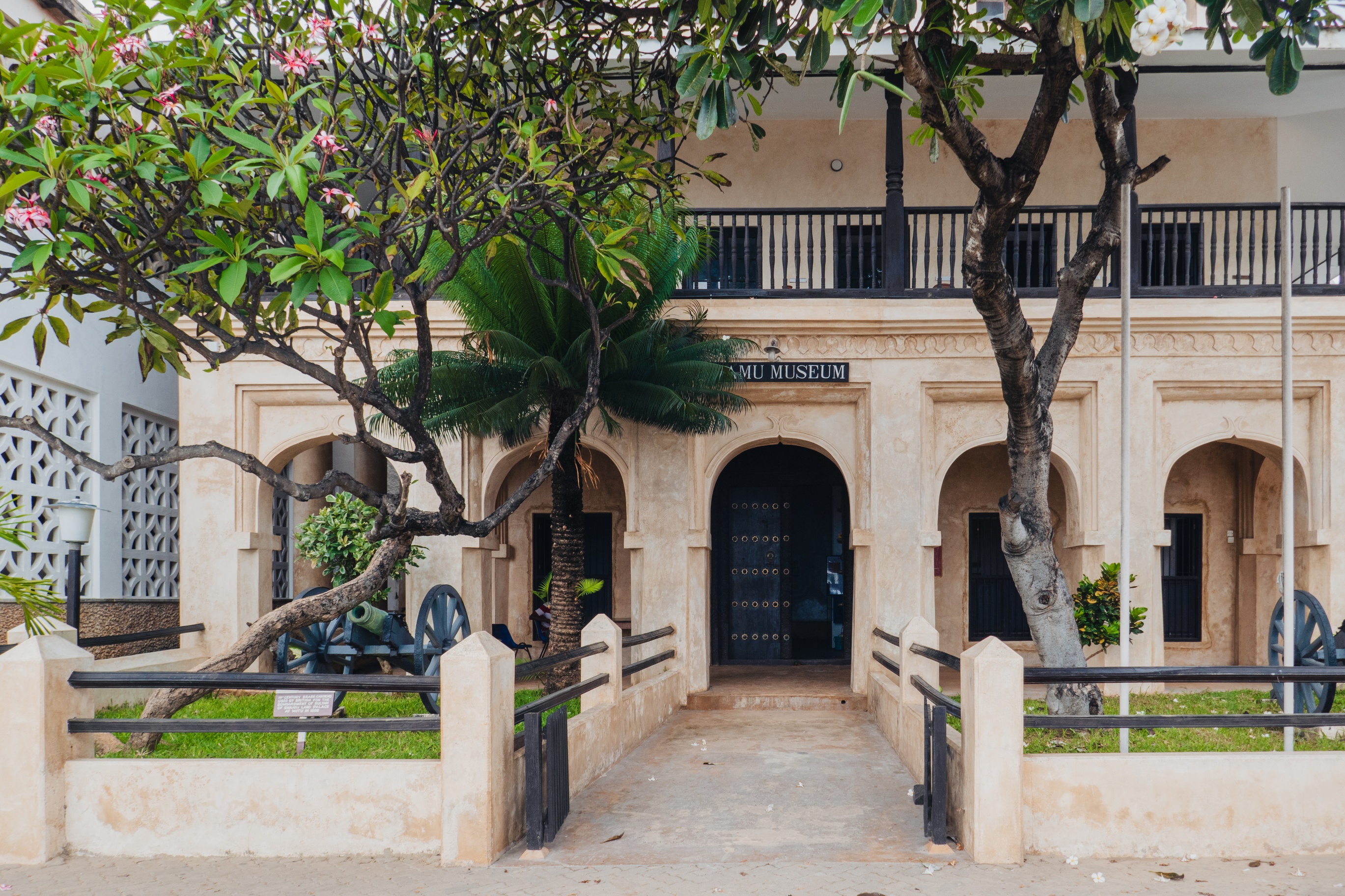 Scenic view of Lamu Swahili Museum in Lamu Island, UNESCO World Heritage Site in Kenya
