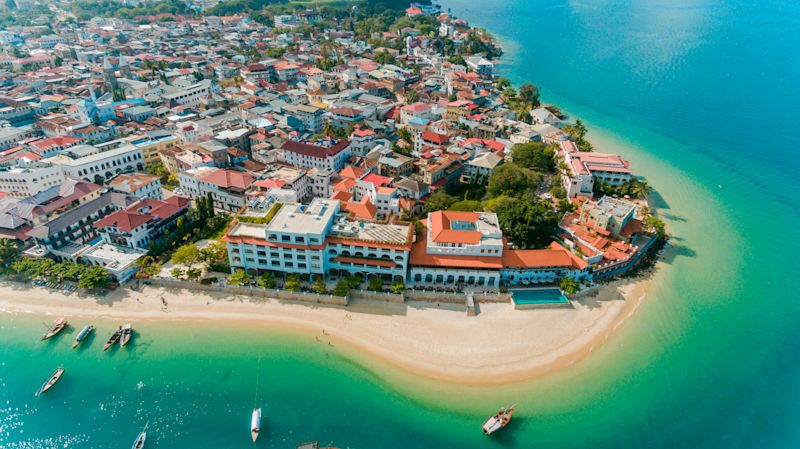 Aerial view of Stone Town