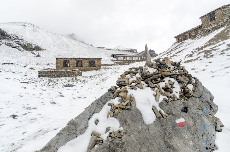 Thorung Phedi village near Thorung La, Nepal