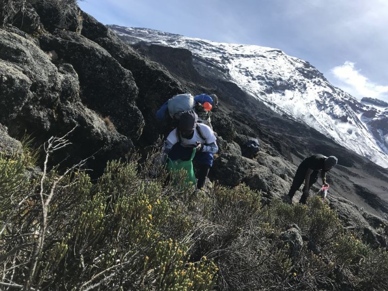 Follow Alice clean-up team on Kilimanjaro 