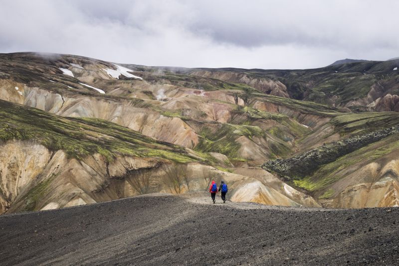 Trekkers Iceland highlands interior