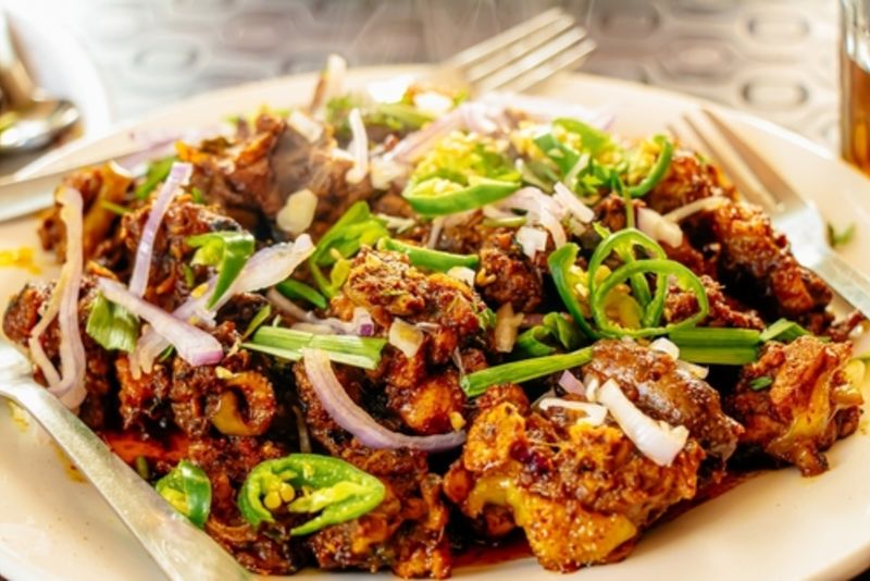 Delicious CHicken Snacks in Nepal barbeque sekuwa Fried Chicken