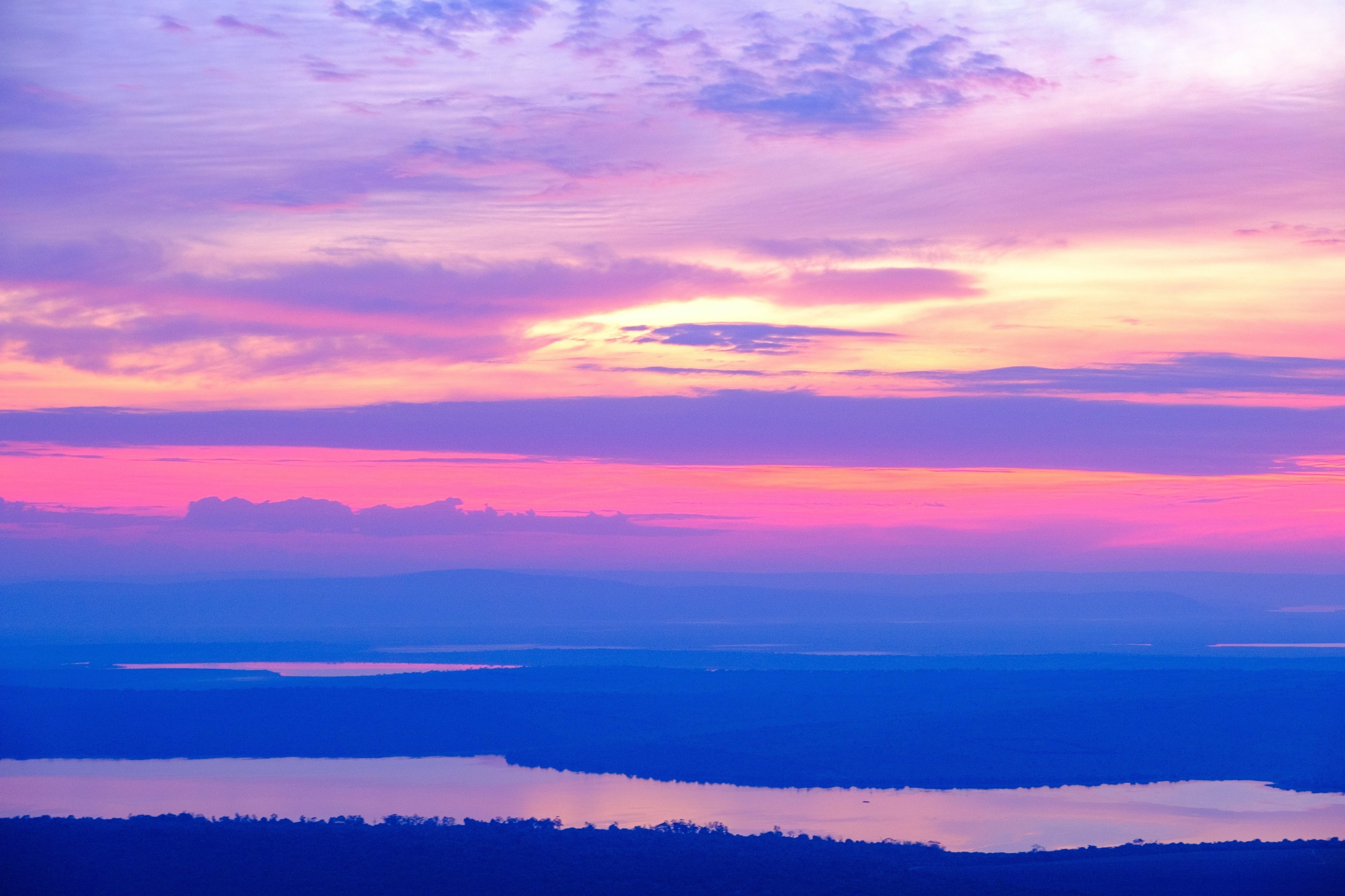 Sunrise over Lake Ihema, Akagera, Rwanda