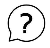 Question mark in speech bubble icon