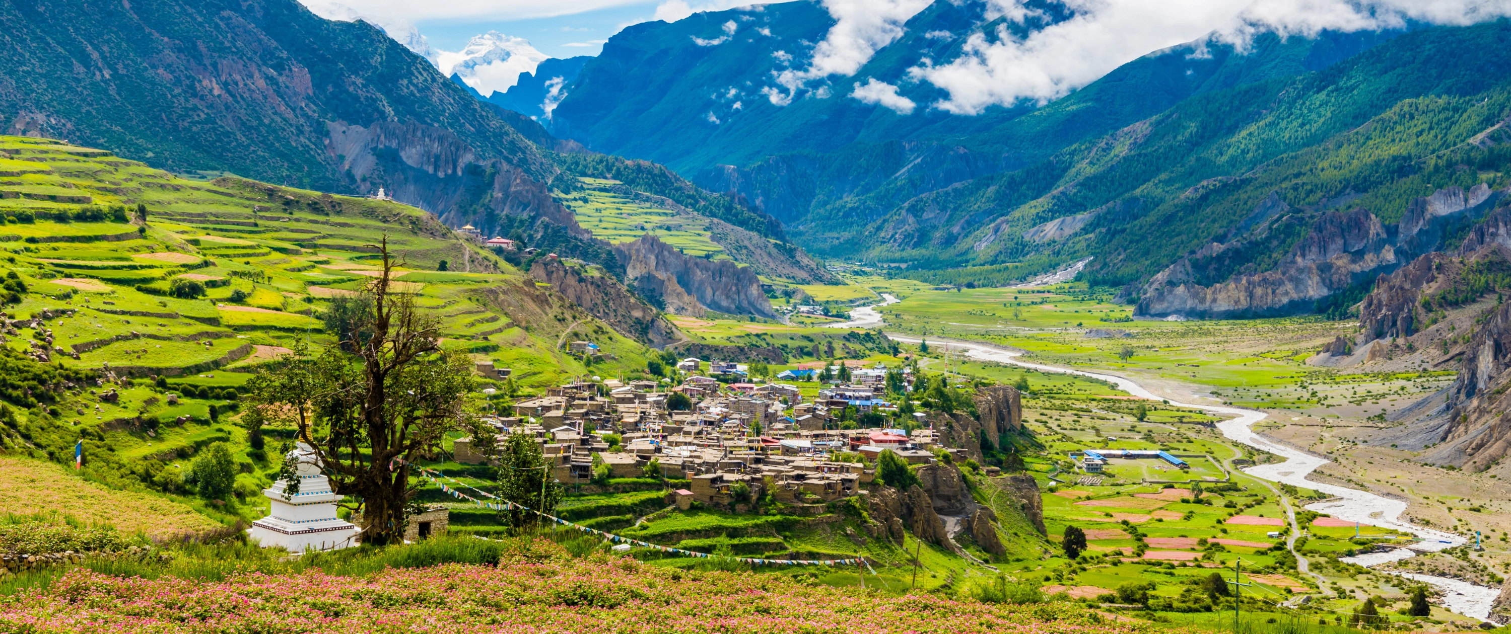 Manang village, Annapurna Circuit, Nepal